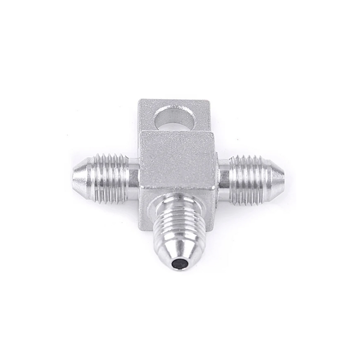 RACCORD EN T INOX AVEC OREILLE (3X MÂLE 3/8X24)