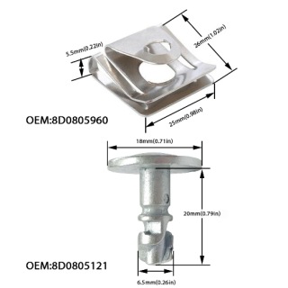 KIT VIS 1/4 DE TOUR ATTACHE CAPOT TYPE VW