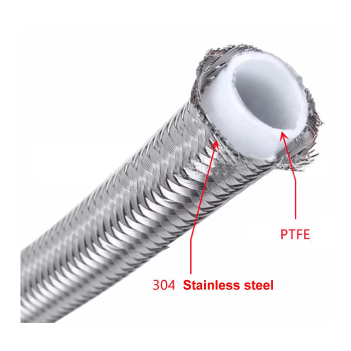 DURITE TYPE S TEFLON TRESSE INOX DASH 6 Ø8 INT. (LE CM)