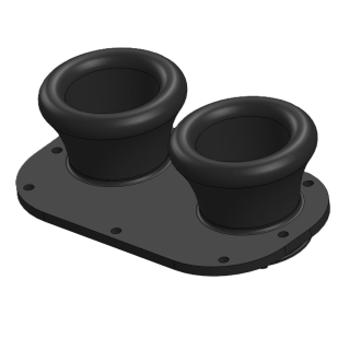 PLATINE RAMPE + CORNETS MT07 NORME FFSA