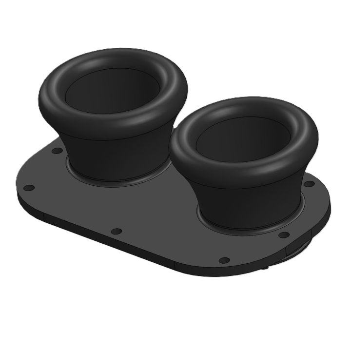 PLATINE RAMPE + CORNETS MT07 NORME FFSA