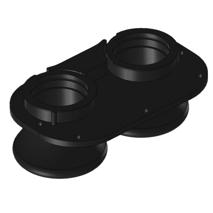 PLATINE RAMPE + CORNETS MT07 NORME FFSA